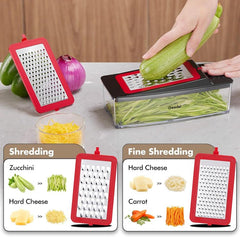 Geedel Vegetable Chopper, Onion Chopper Pro Food Chopper, Kitchen Vegetable Slicer Dicer Cutter Grater, Veggie Chopper with container for Salad Onion Potato Carrot